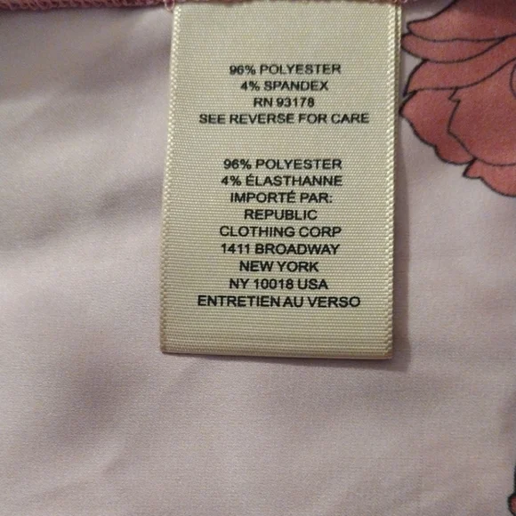 Philosophy Long Sleeved Keyhole Pleated Neckline Pink Floral Iris Print … - Picture 11 of 13